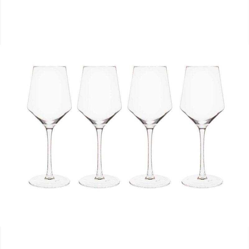 Set Of 4 White Wine Glasses - 14 Oz