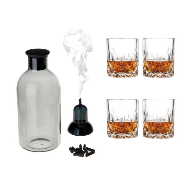 Set Of Smoked Cocktail Kit And Admiral Crystal Tumbler