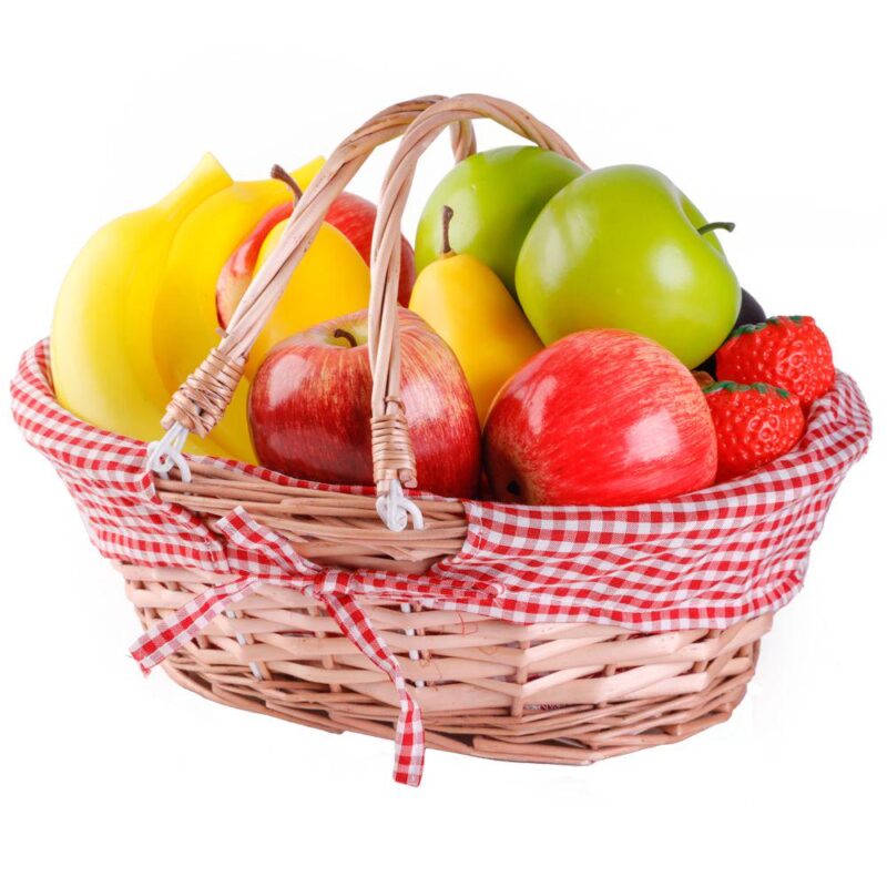 Set of 2 Wicker Picnic Basket with Drop - Down Handles - Perfect as Gift basket for all Occasions - Image 3