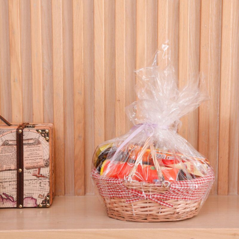 Set of 2 Wicker Picnic Basket with Drop - Down Handles - Perfect as Gift basket for all Occasions - Image 4