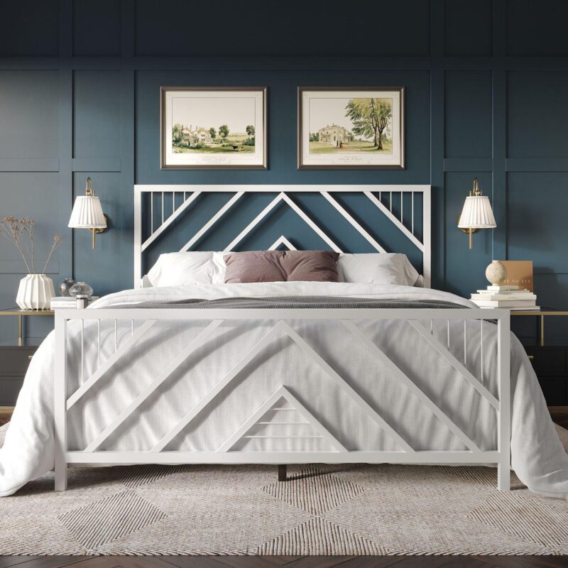 Simple Metal Platform Bed - Image 2