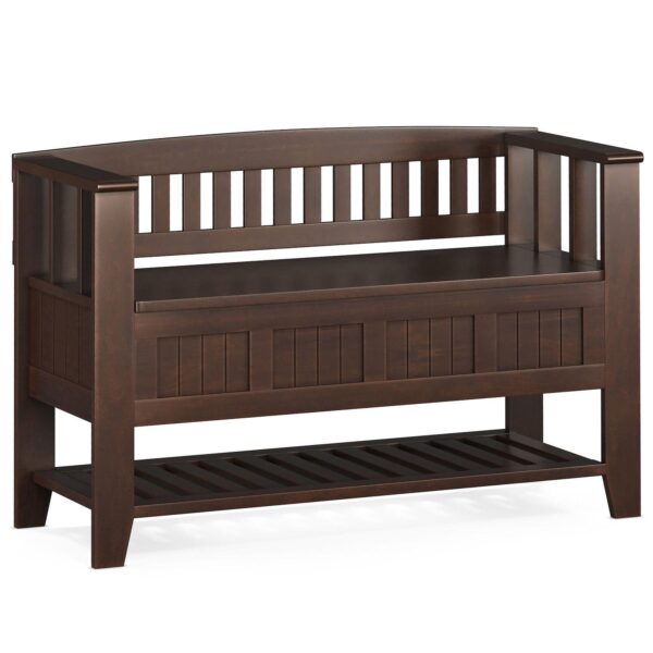 Simpli Home Acadian Entryway Storage Bench