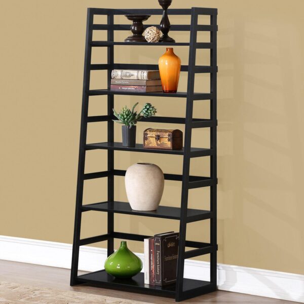 Simpli Home Acadian 5 Shelf Ladder Bookcase