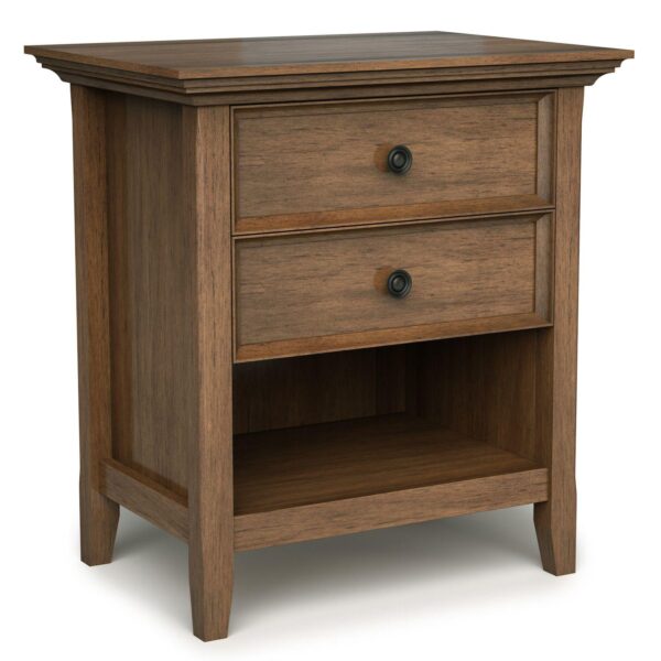 Simpli Home Amherst Traditional Bedside Nightstand Table