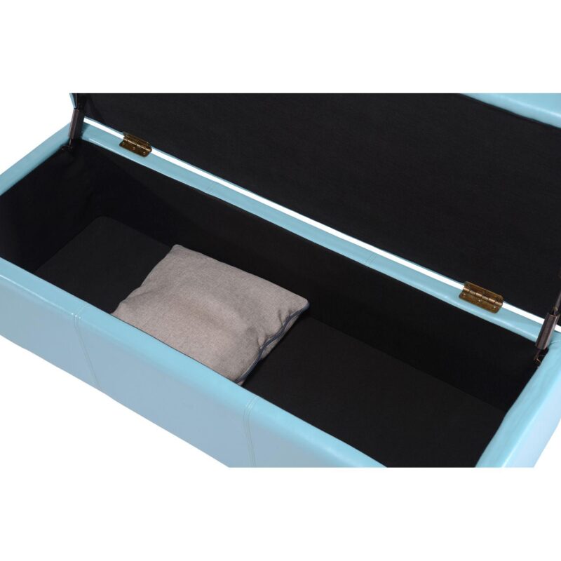 Simpli Home Avalon Faux-Leather Storage Ottoman - Image 6