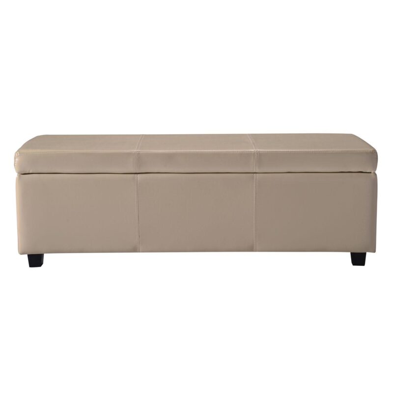 Simpli Home Avalon Faux-Leather Storage Ottoman - Image 9