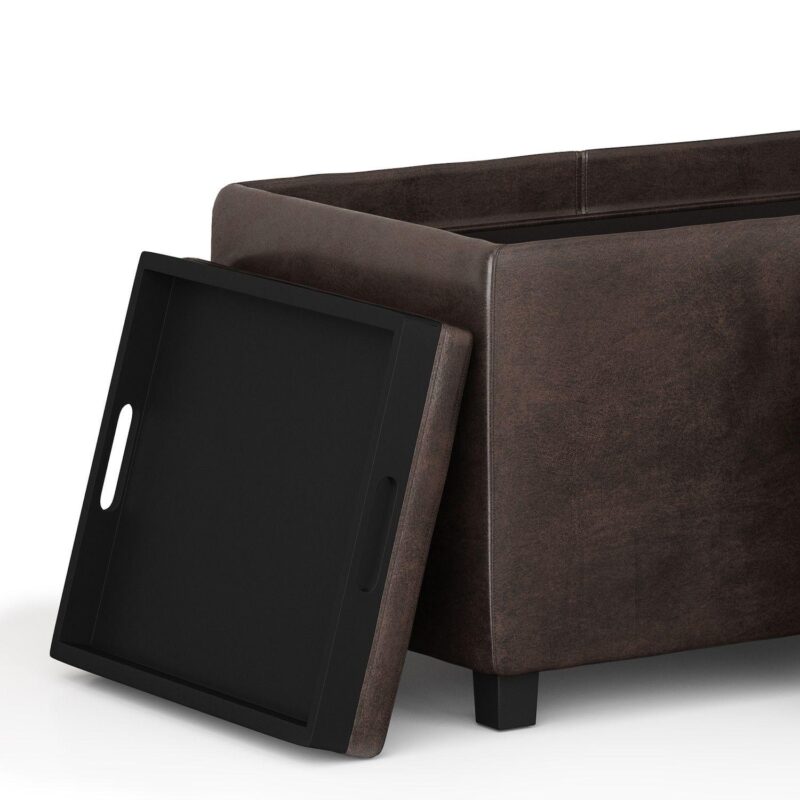 Simpli Home Avalon Storage Ottoman - Image 4