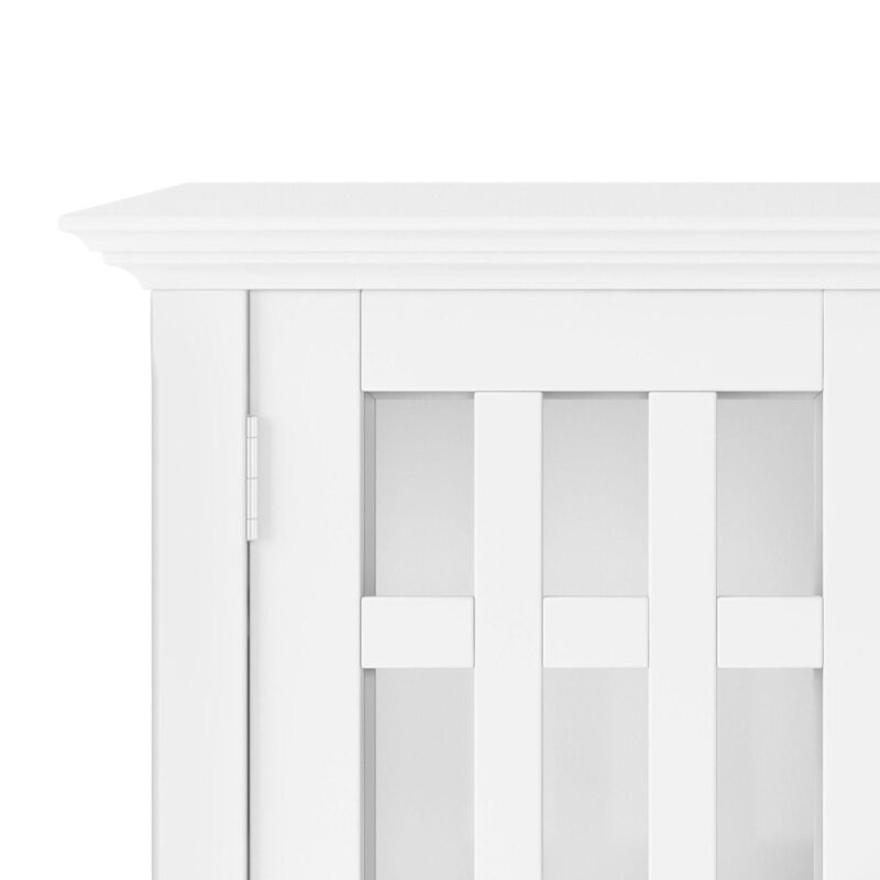 Simpli Home Bedford Rustic Low Storage Media Cabinet - Image 4