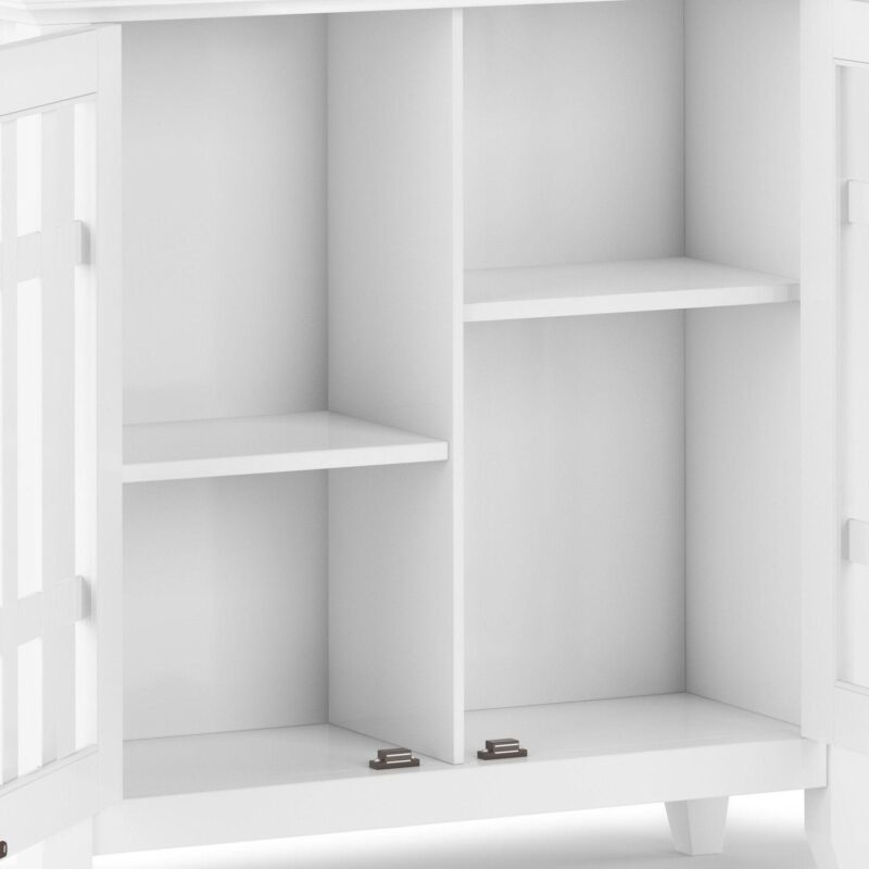 Simpli Home Bedford Rustic Low Storage Media Cabinet - Image 5