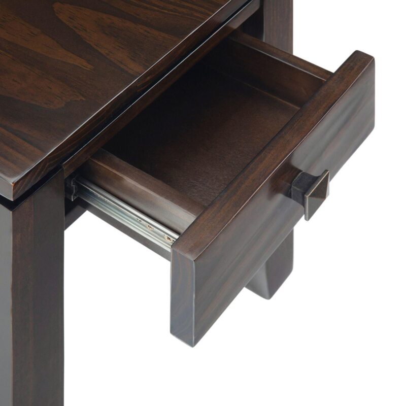 Simpli Home Cosmopolitan Rectangle Contemporary Narrow Side Table - Mahogany Brown - Image 4