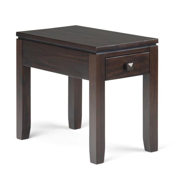 Simpli Home Cosmopolitan Rectangle Contemporary Narrow Side Table - Mahogany Brown