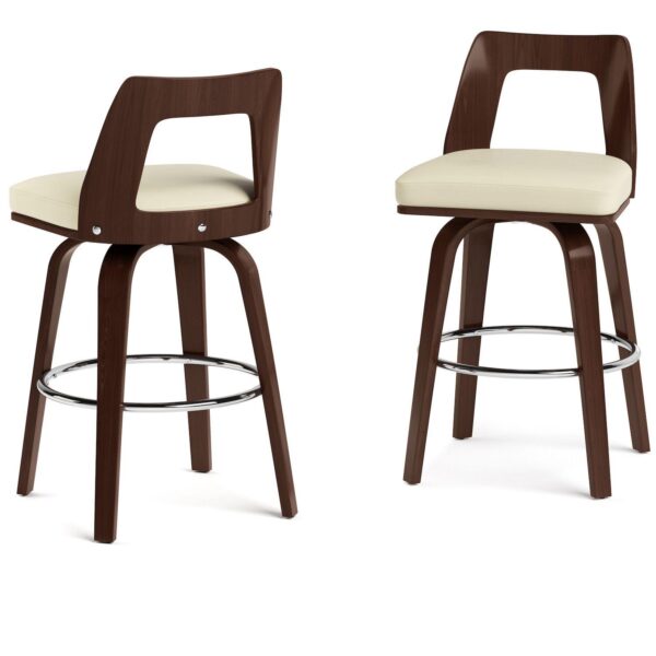 Simpli Home Ellison Bentwood Counter Stool 2-piece Set