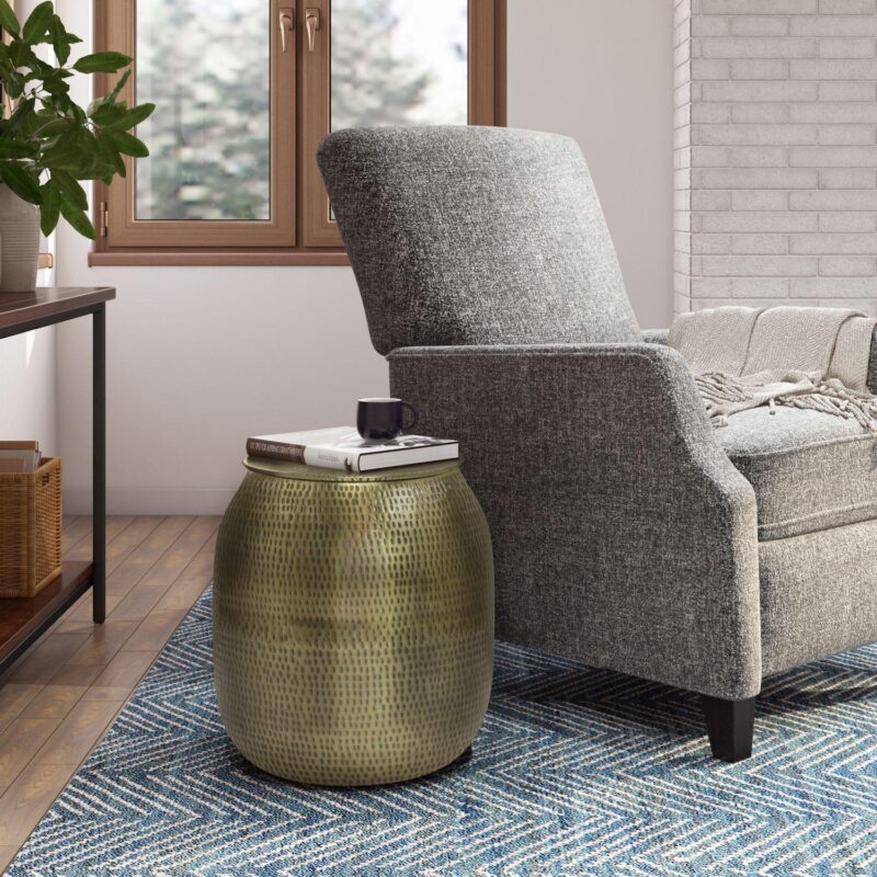 Simpli Home Griffen Metal Storage End Table - Image 2