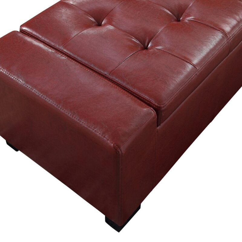 Simpli Home Laredo Rectangular Storage Ottoman Bench - Image 3