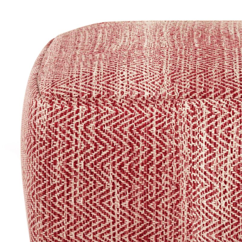 Simpli Home Nate Square Pouf - Image 3