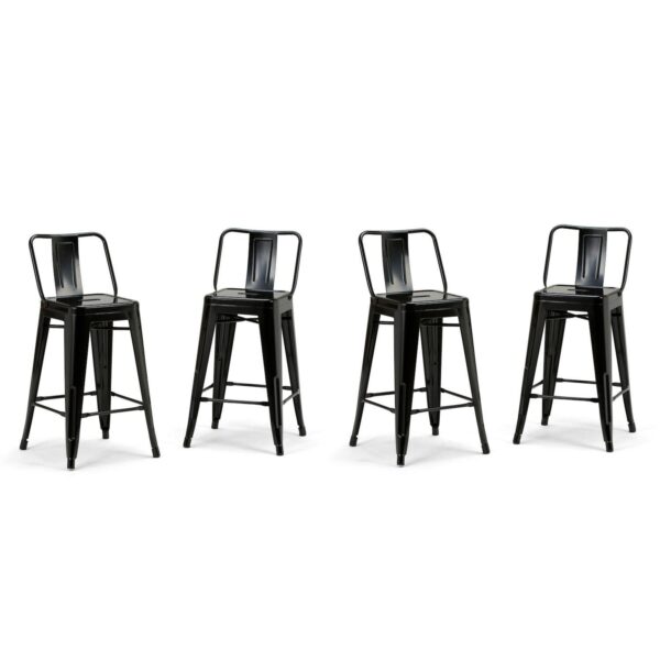 Simpli Home Rayne Counter Stool 4-piece Set