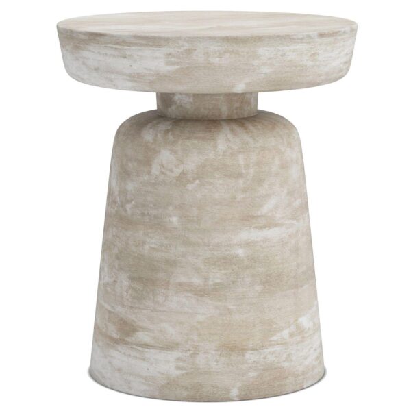 Simpli Home Robbie Pedestal Accent End Table