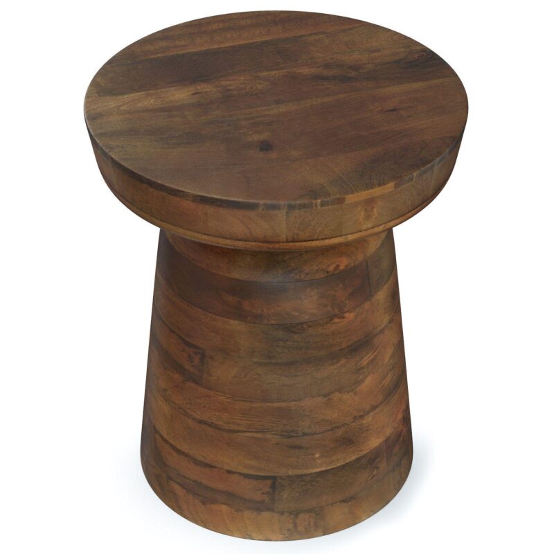 Simpli Home Robbie Pedestal Accent End Table - Image 6