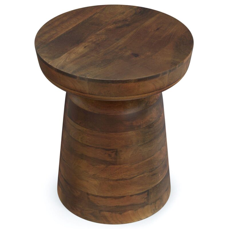 Simpli Home Robbie Pedestal Accent End Table - Image 4