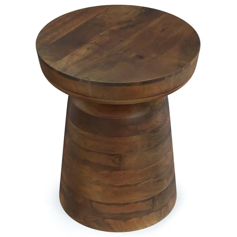 Simpli Home Robbie Pedestal Accent End Table - Image 4