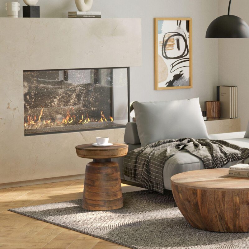 Simpli Home Robbie Pedestal Accent End Table - Image 3