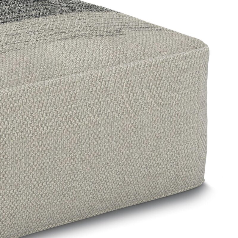 Simpli Home Sabella Square Woven Indoor / Outdoor Pouf - Image 4