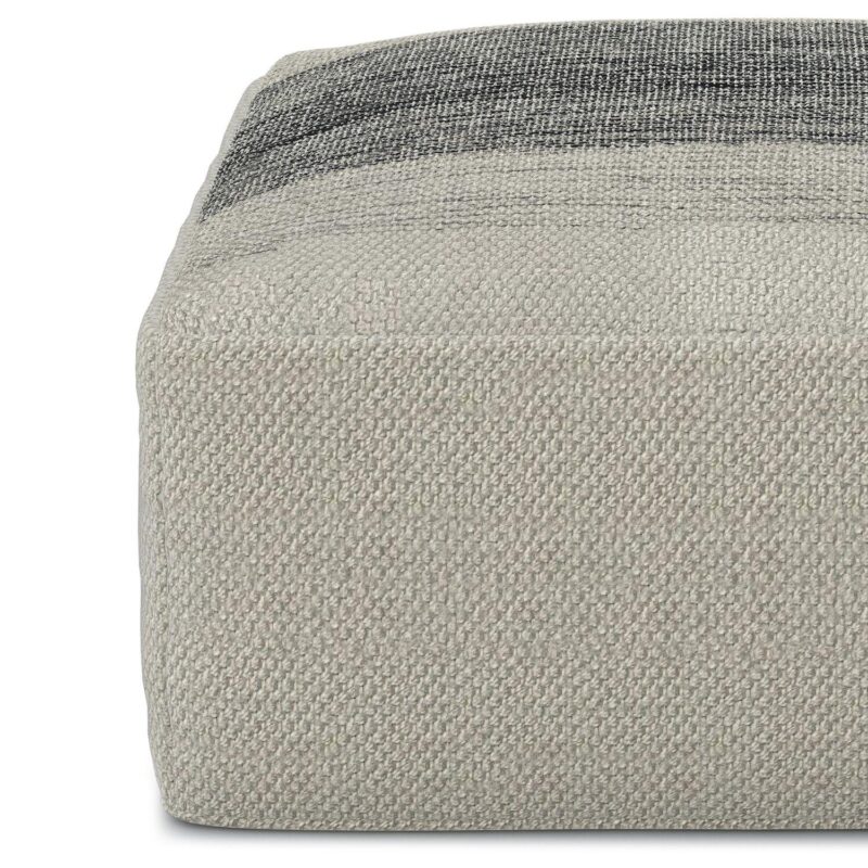 Simpli Home Sabella Square Woven Indoor / Outdoor Pouf - Image 5