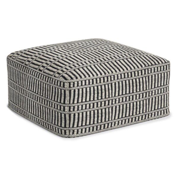 Simpli Home Safford Square Woven Indoor / Outdoor Pouf