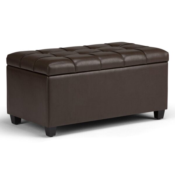 Simpli Home Sienna Storage Ottoman Bench