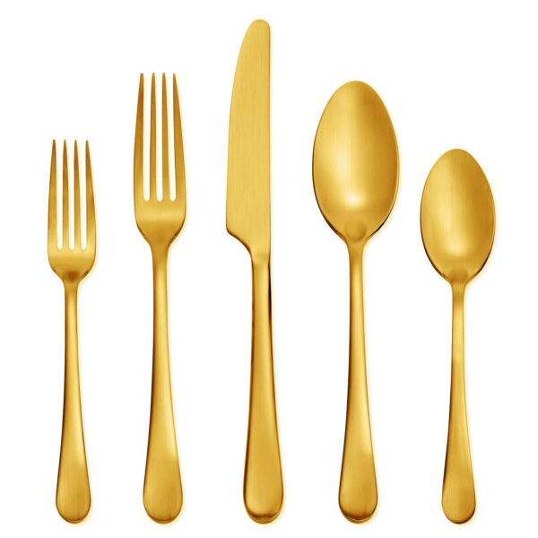 Skandia Mirabella Satin Gold 20-pc. Flatware Set