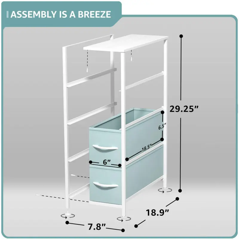 Sorbus 4 Drawers Narrow Dresser For Small Spaces, Closets, Bedroom, Bathroom and Laundry - Image 4