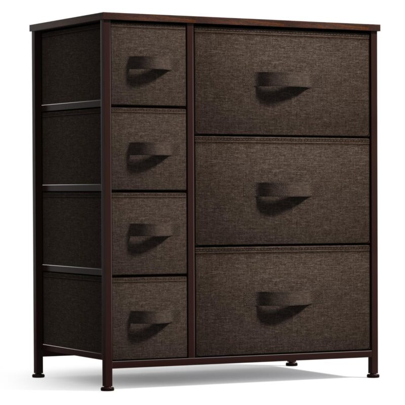 Sorbus 7 Drawers Dresser With Steel Frame, Wood Top, Handles - Storage For Bedroom, Home, Etc - Image 8