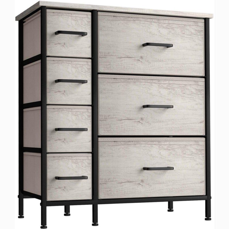 Sorbus 7 Drawers Dresser With Steel Frame, Wood Top, Handles - Storage For Bedroom, Home, Etc - Image 15
