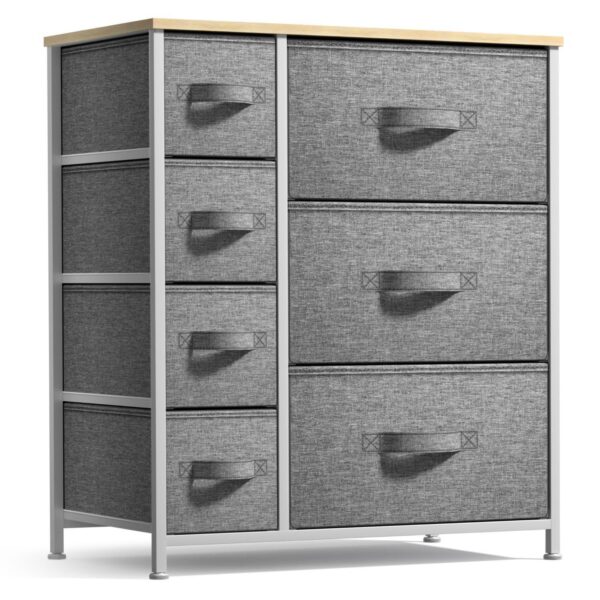 Sorbus 7 Drawers Dresser With Steel Frame, Wood Top, Handles - Storage For Bedroom, Home, Etc