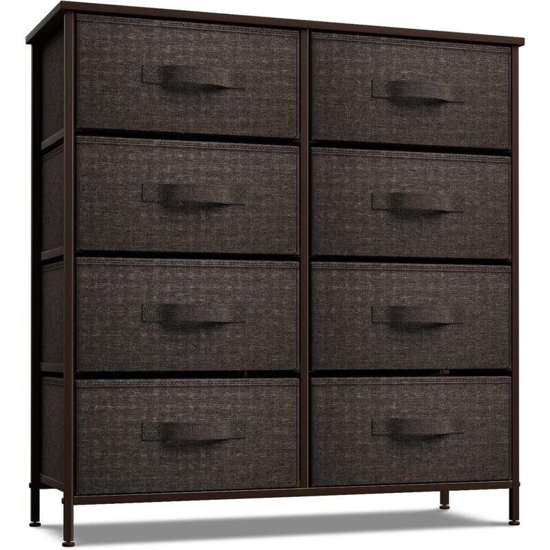 Sorbus 8 Drawers Storage Dresser For Bedroom, Closet, Office Organization - Steel Frame, Wood Top - Image 11