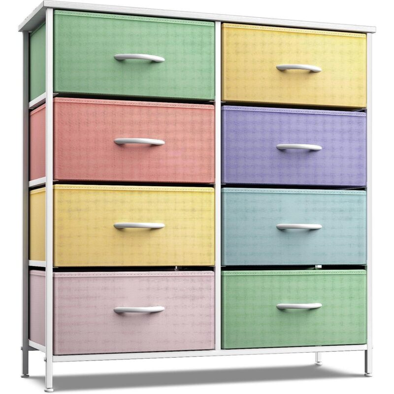 Sorbus 8 Drawers Storage Dresser For Bedroom, Closet, Office Organization - Steel Frame, Wood Top - Image 14