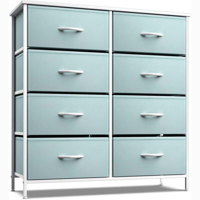 Sorbus 8 Drawers Storage Dresser For Bedroom, Closet, Office Organization - Steel Frame, Wood Top - Image 10