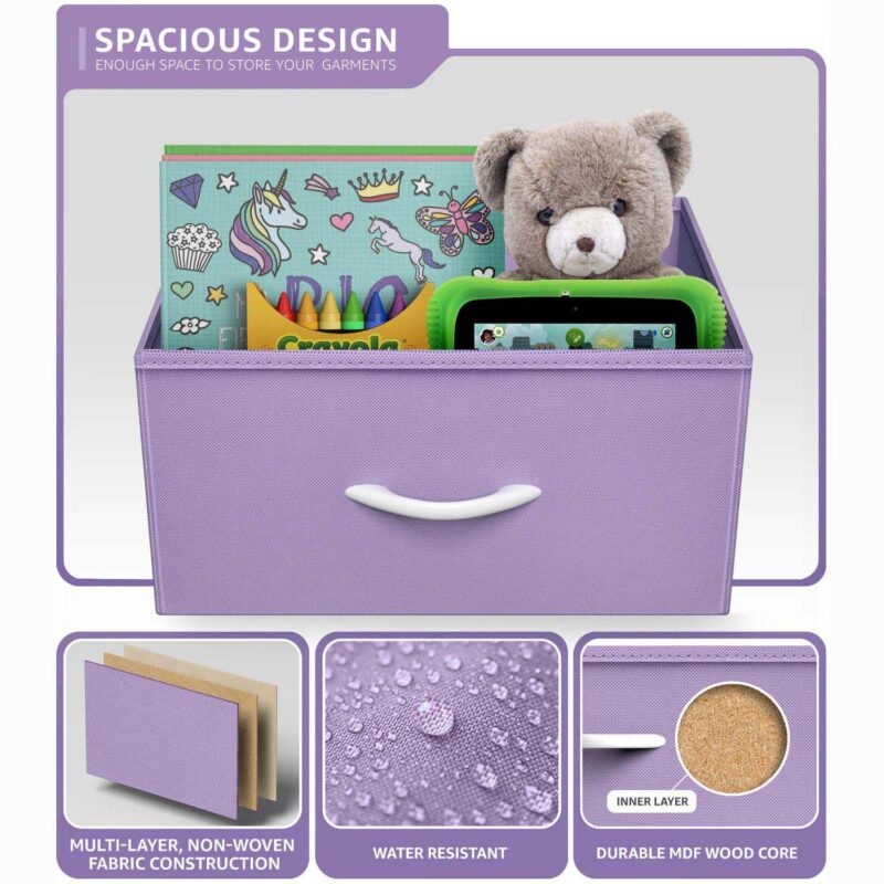 Sorbus 8 Drawers Storage Dresser For Bedroom, Closet, Office Organization - Steel Frame, Wood Top - Image 5