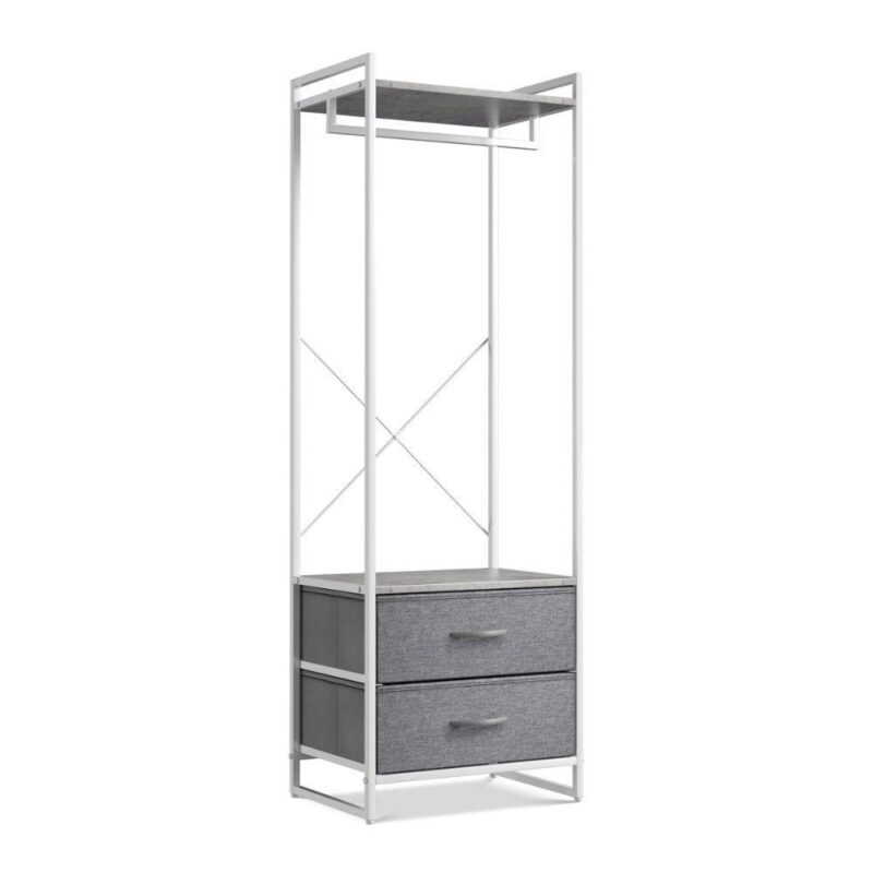 Sorbus Clothing Rack With 2 Drawers -wood Top, Steel Frame, And Fabric Drawers Storage Organizer - Image 14