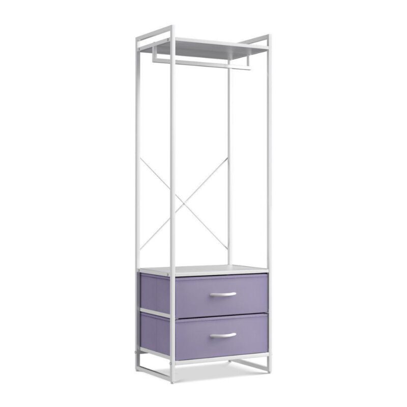 Sorbus Clothing Rack With 2 Drawers -wood Top, Steel Frame, And Fabric Drawers Storage Organizer - Image 12