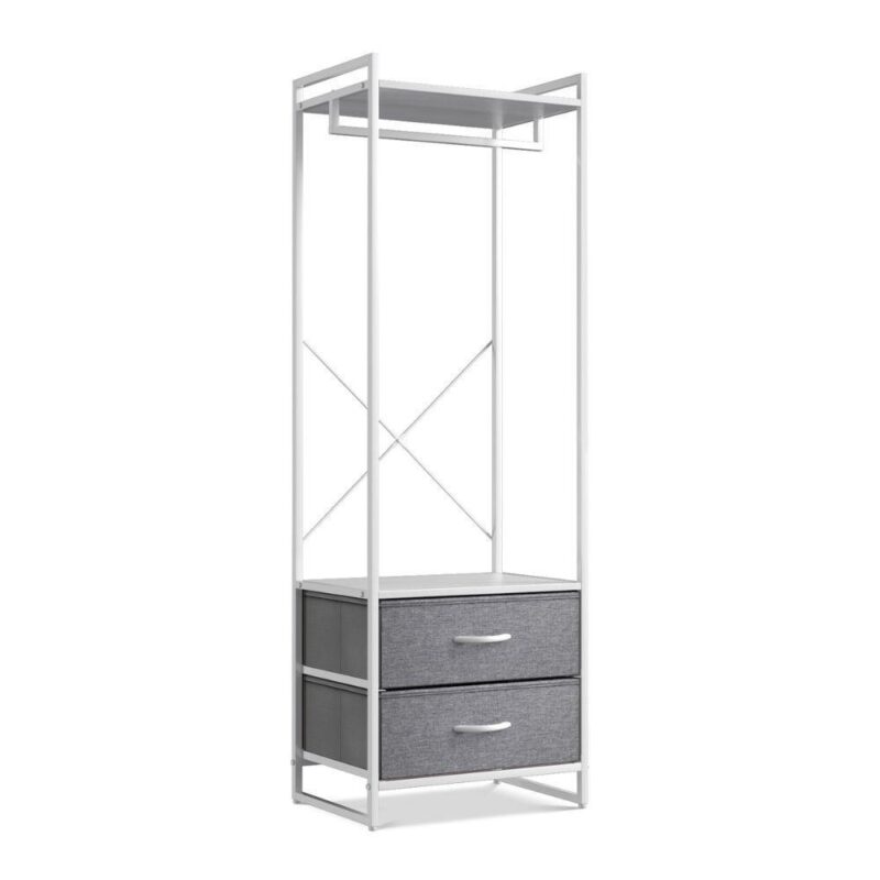 Sorbus Clothing Rack With 2 Drawers -wood Top, Steel Frame, And Fabric Drawers Storage Organizer - Image 9
