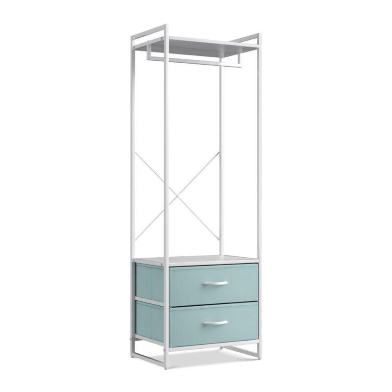 Sorbus Clothing Rack With 2 Drawers -wood Top, Steel Frame, And Fabric Drawers Storage Organizer - Image 7