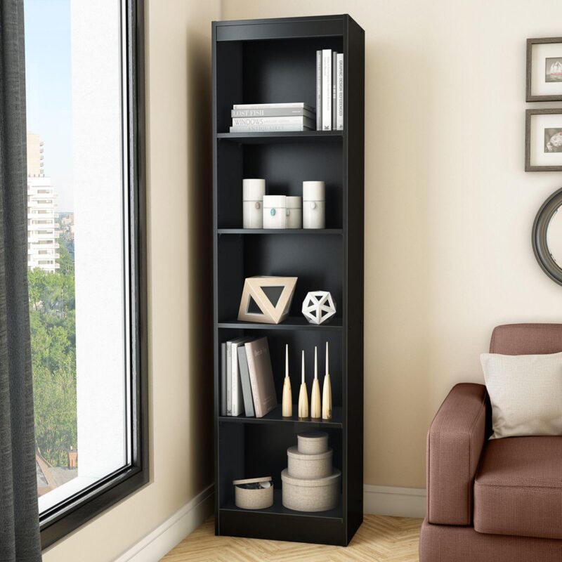 South Shore Axess 5-Shelf Narrow Bookcase - Image 2