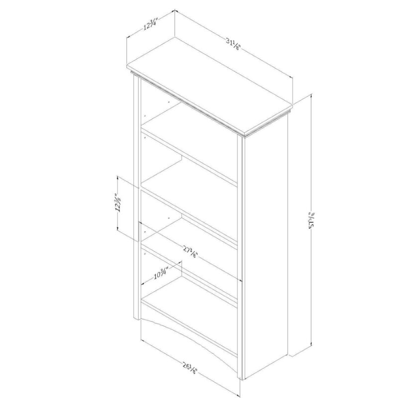 South Shore Gascony 4-Shelf Bookcase - Image 7