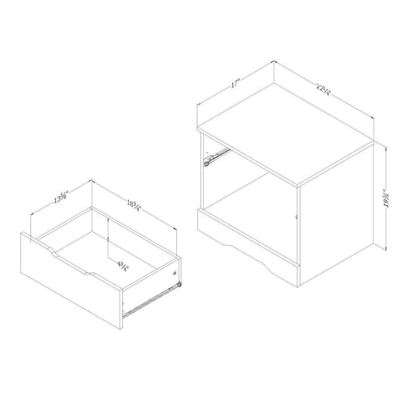 South Shore Holland 1-Drawer Nightstand - Image 9