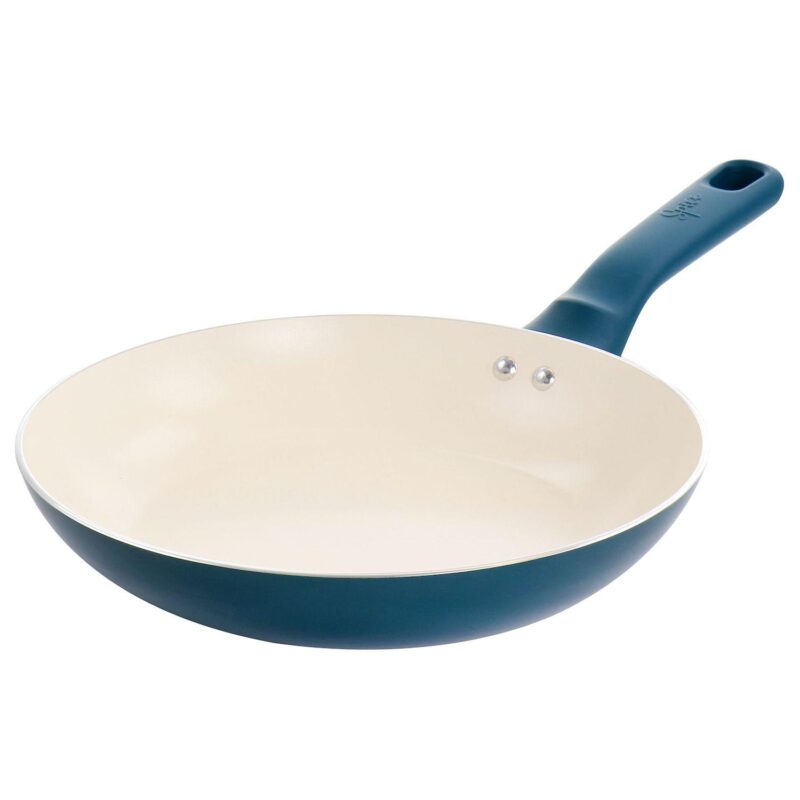 Spice By Tia Mowry Savory Saffron 7 Piece Ceramic Nonstick Aluminum Cookware Set with Nylon Utensils - Image 4