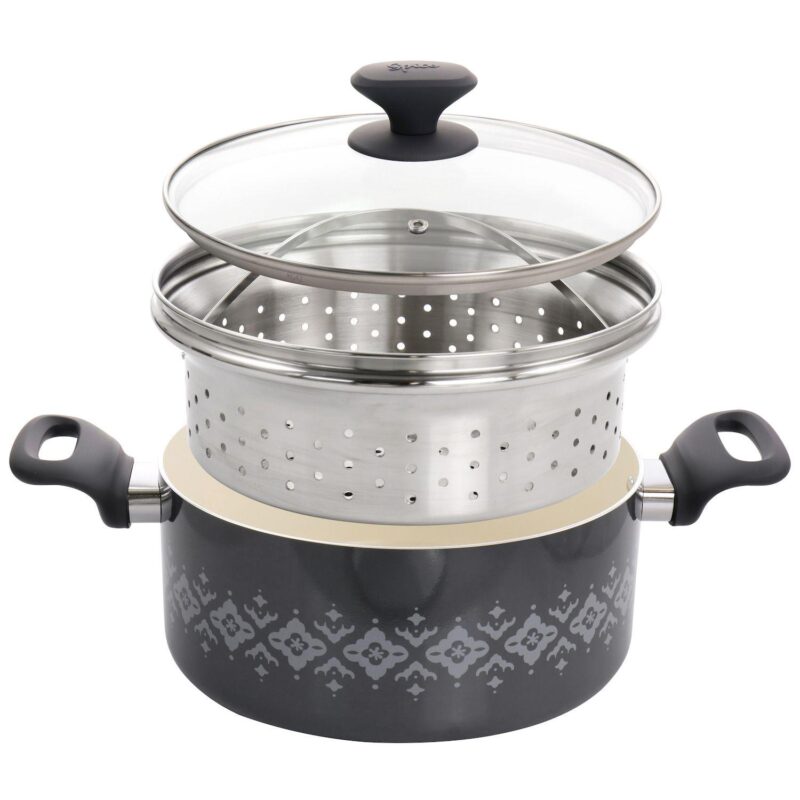 Spice By Tia Mowry Savory Saffron 16 Piece Ceramic Nonstick Cookware Set - Image 4