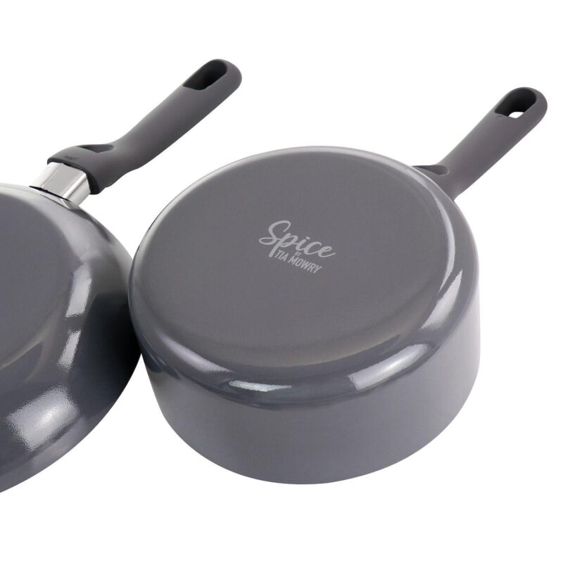 Spice By Tia Mowry Savory Saffron 16 Piece Ceramic Nonstick Cookware Set - Image 3
