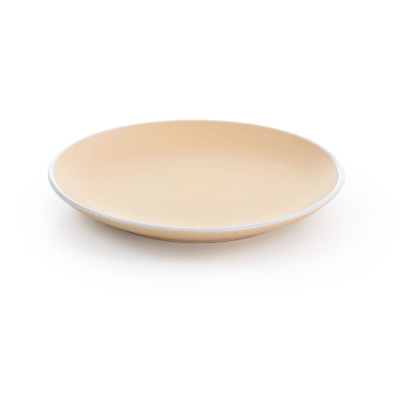 Spice by Tia Mowry Creamy Tahini 12 Piece Stoneware Dinnerware Set in Matte Orange - Image 4