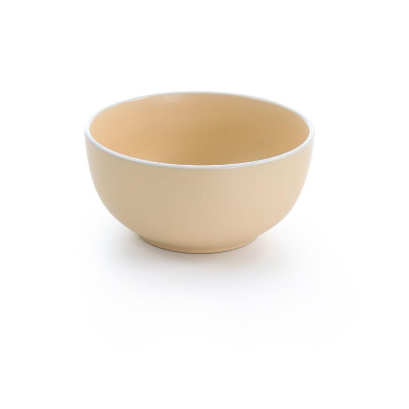 Spice by Tia Mowry Creamy Tahini 12 Piece Stoneware Dinnerware Set in Matte Orange - Image 5